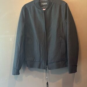 Marc New York Black Ribbed Collar Jacket